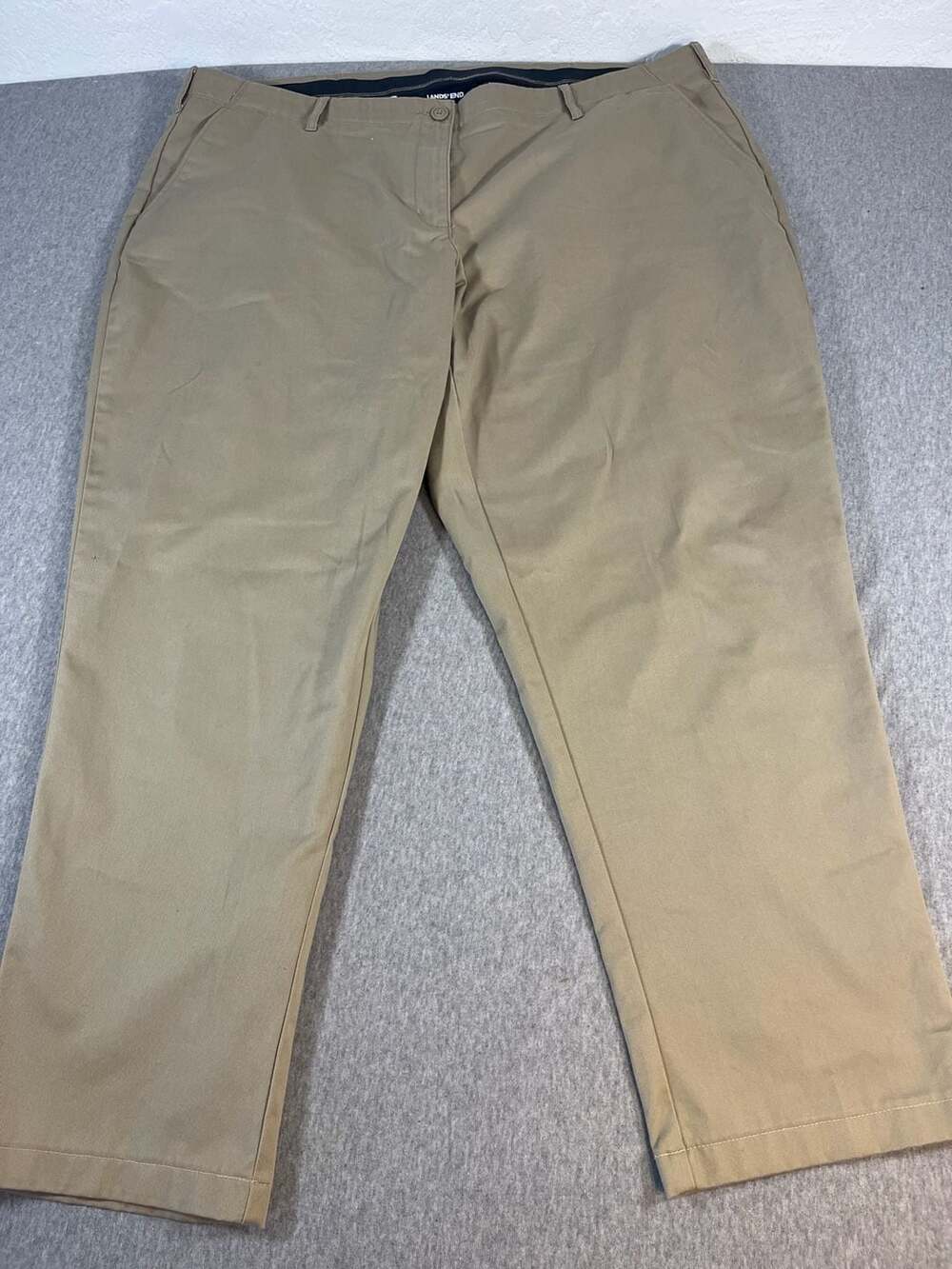 Lands' End Tan Cotton Blend Chino Pants Women’s Size 22W (46x30)